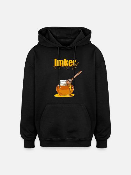 Passionate beekeeper // Illustration - Oversized Unisex Hoodie - black