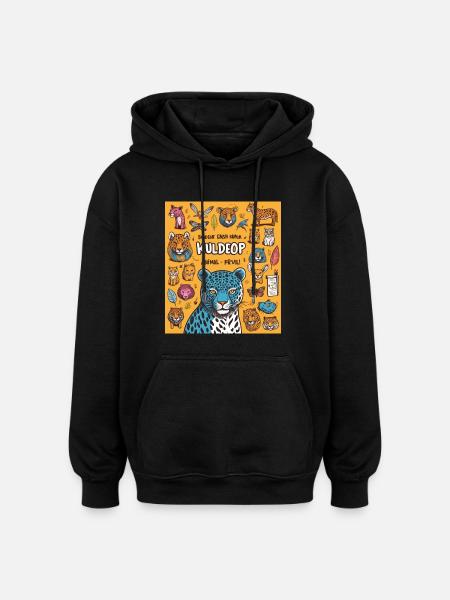 Kuldeop - Oversized Unisex Hoodie - Schwarz