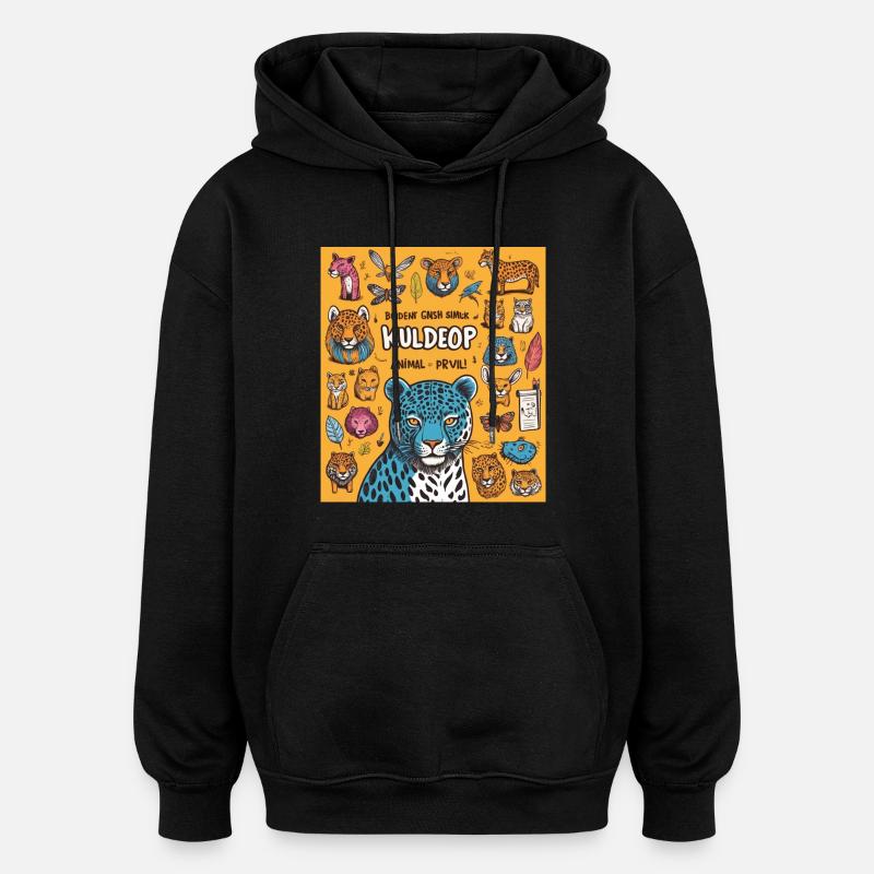 Kuldeop - Sweat à capuche oversize unisexe - noir