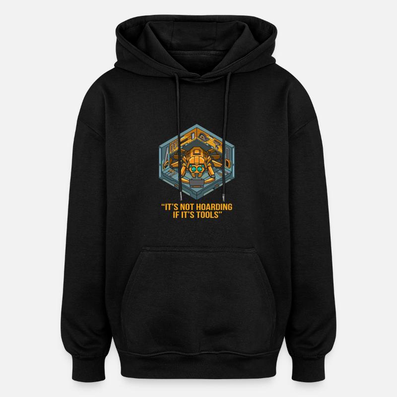 Hardware engineer - Oversized Unisex Hoodie - black