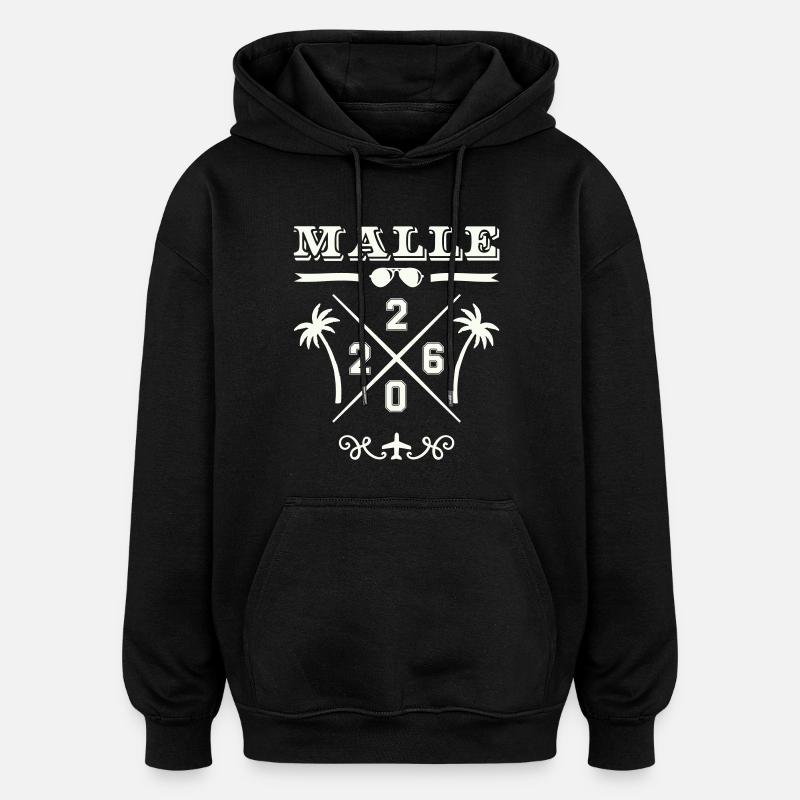 MALLE 2026 - Sweat à capuche oversize unisexe - noir