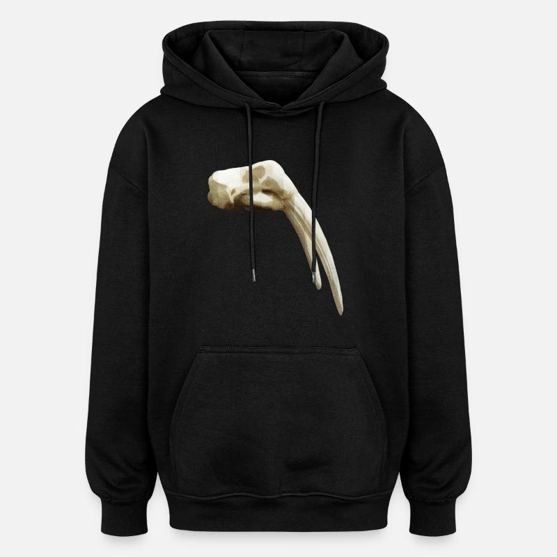 Schädel eines Walross - Oversized Unisex Hoodie - Schwarz