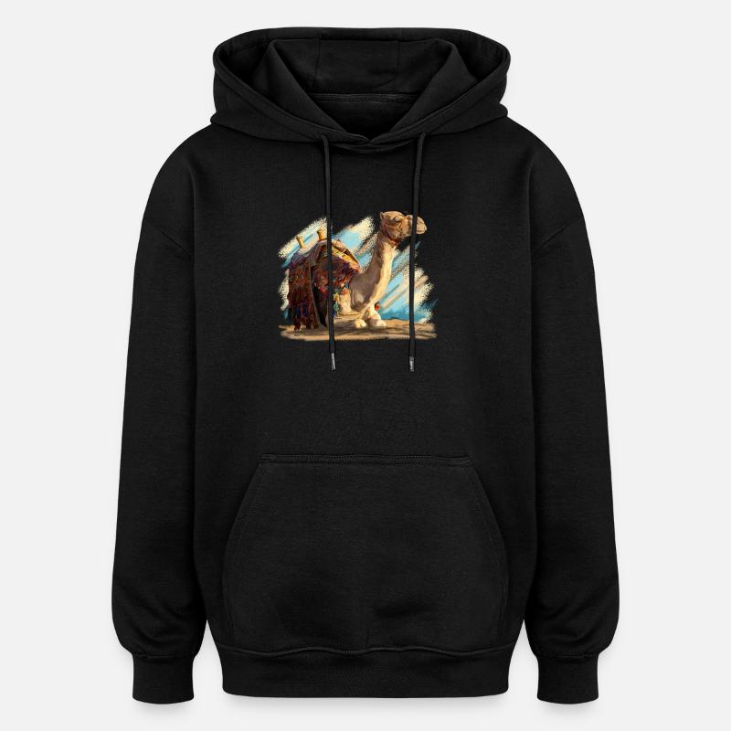 kamel - Oversized Unisex Hoodie - Schwarz