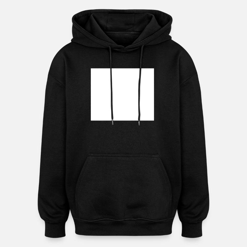 Quatrat en blanc - Sweat à capuche oversize unisexe - noir
