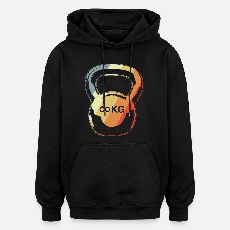 Kugelhantel - Oversized Unisex Hoodie - Schwarz