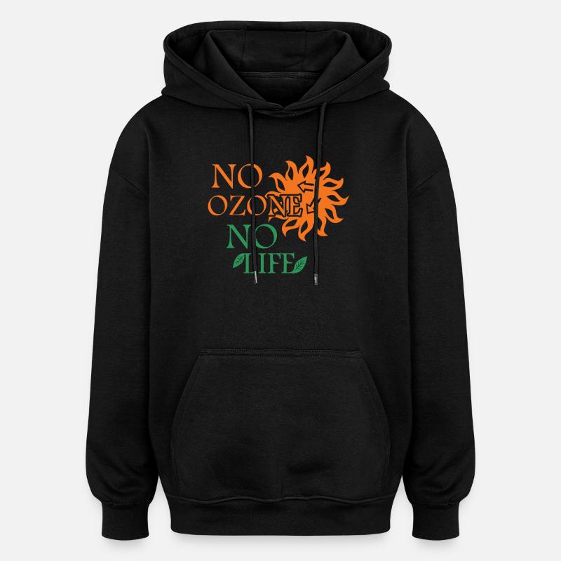 Kein Ozon Kein Leben - Oversized Unisex Hoodie - Schwarz