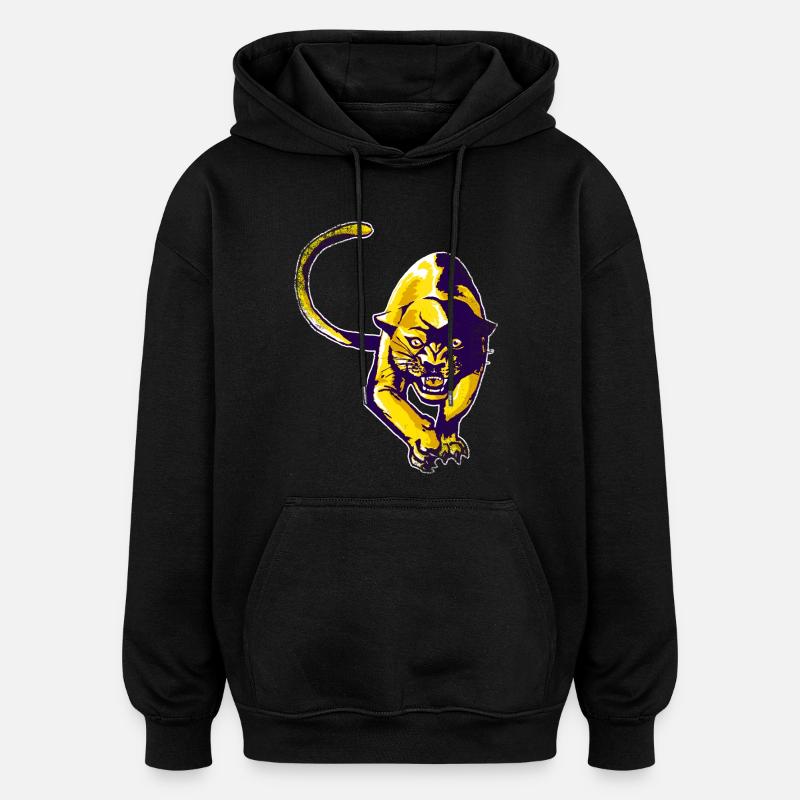 Panthère dorée - Sweat à capuche oversize unisexe - noir