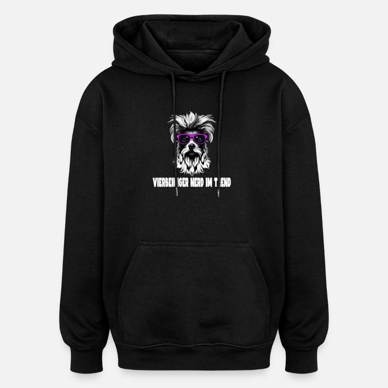 Conception pour chien - Sweat à capuche oversize unisexe - noir