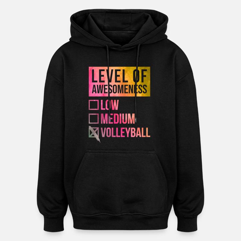volley-ball - Sweat à capuche oversize unisexe - noir