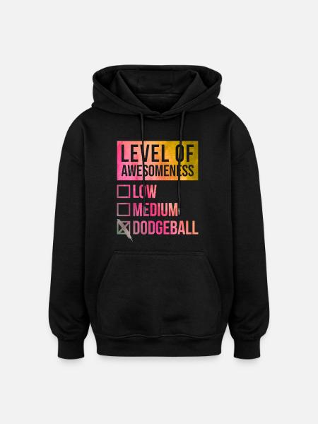 Dodgeball Dodgeball Dodgeball - Oversized Unisex Hoodie - black
