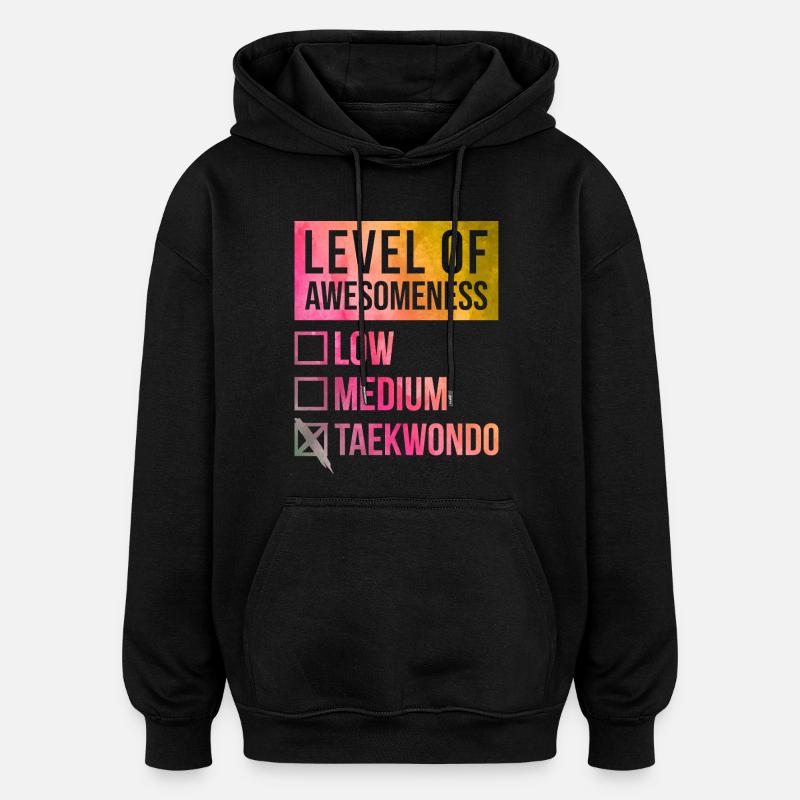 Taekwondo - Sweat à capuche oversize unisexe - noir
