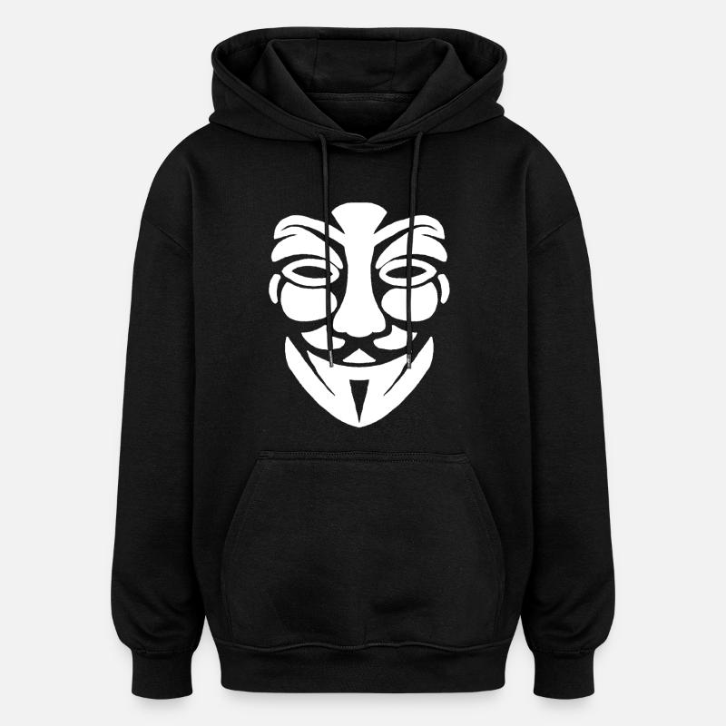Visage anonyme - Sweat à capuche oversize unisexe - noir