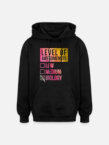 Biology Biology Biology - Oversized Unisex Hoodie - black