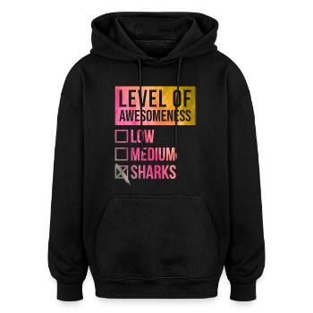 Hai - Oversized Unisex Hoodie - Schwarz - Vorne - Noah (186cm)