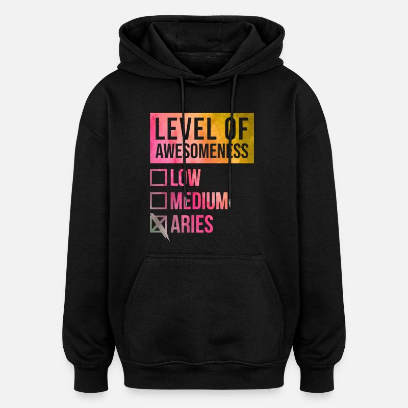 Widder - Oversized Unisex Hoodie - Schwarz