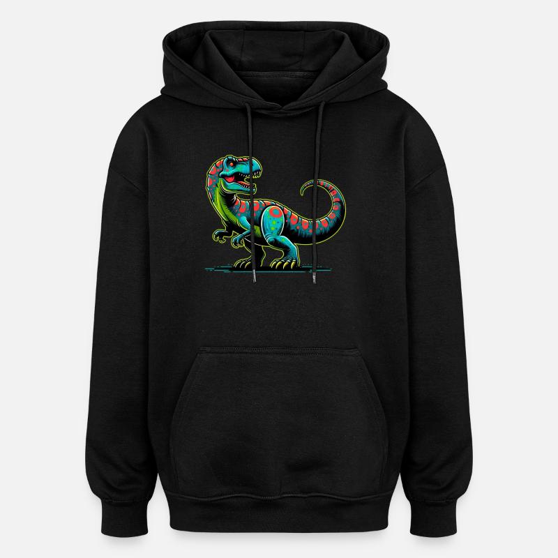 Dinosaurier - Oversized Unisex Hoodie - Schwarz