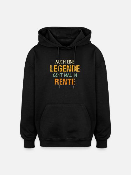 Even a legend retires retro - Oversized Unisex Hoodie - black