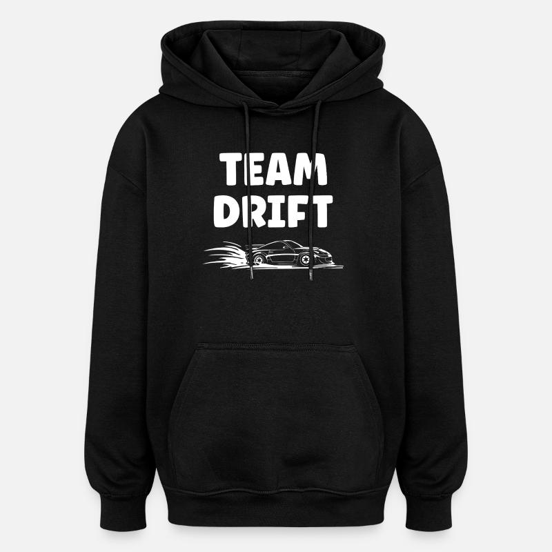 Energetic Drift Car Design - Oversized Unisex Hoodie - black