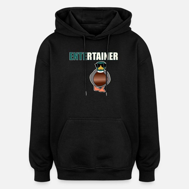 Canard amuseur - Sweat à capuche oversize unisexe - noir