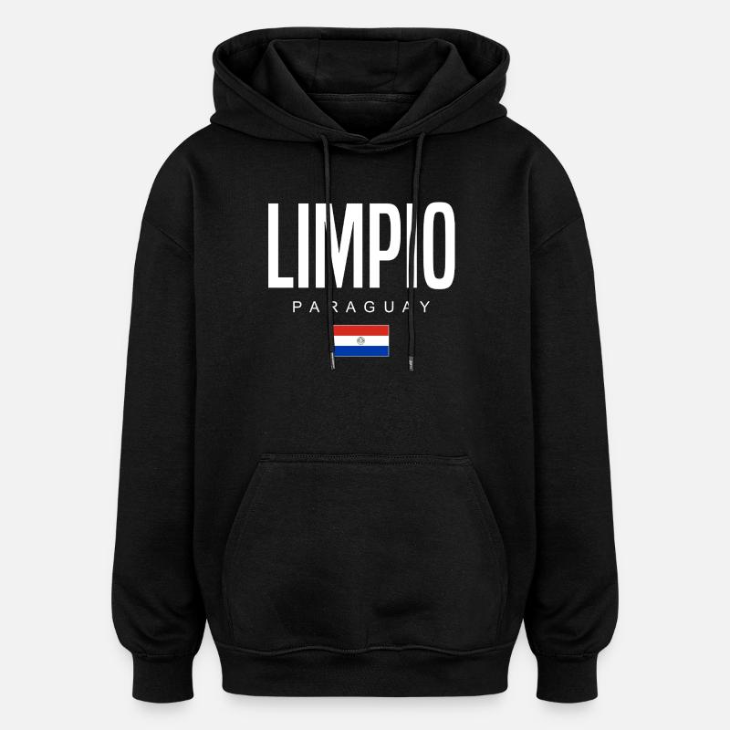 Limpio, Paraguay, Paraguayens - Sweat à capuche oversize unisexe - noir