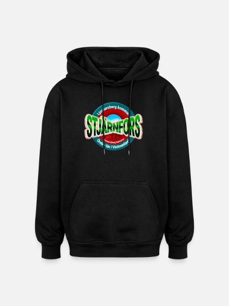 Stjärnfors - Oversized Unisex Hoodie - Schwarz