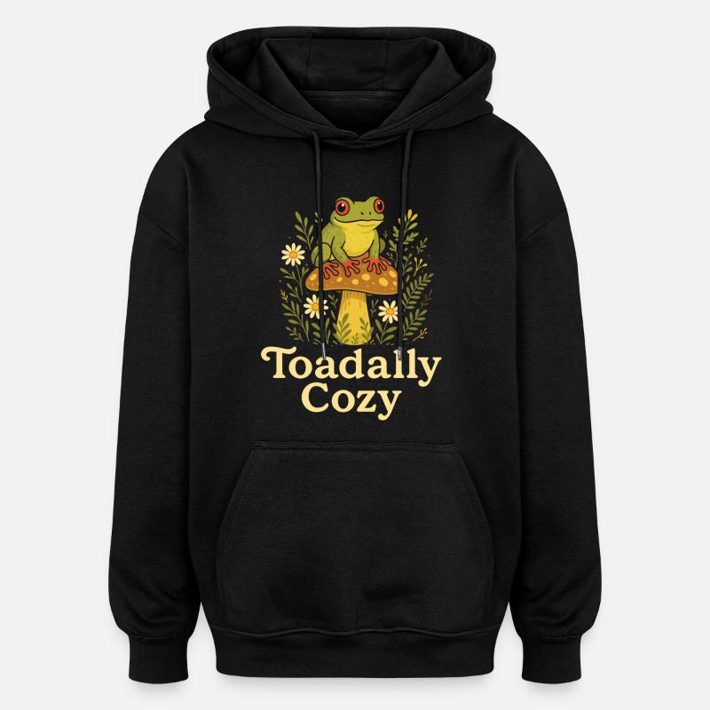 Tree Frog Humor Tree Frog - Oversized Unisex Hoodie - black