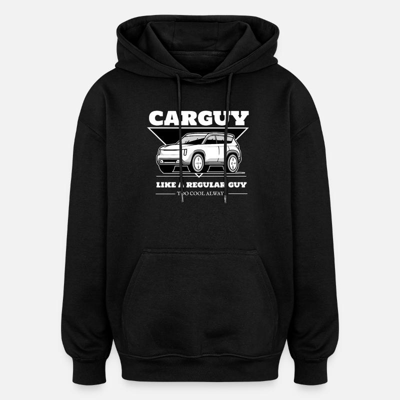 T-shirt Car Guy Attitude - Sweat à capuche oversize unisexe - noir