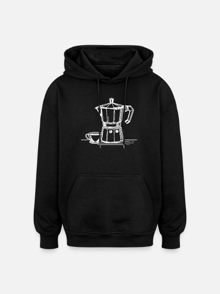 Bialetti - Oversized Unisex Hoodie - black