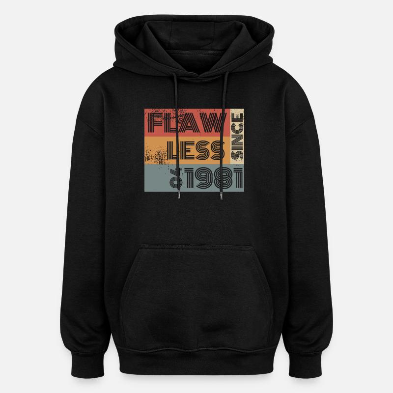 45e anniversaire Parfait depuis 04/1981 - Sweat à capuche oversize unisexe - noir