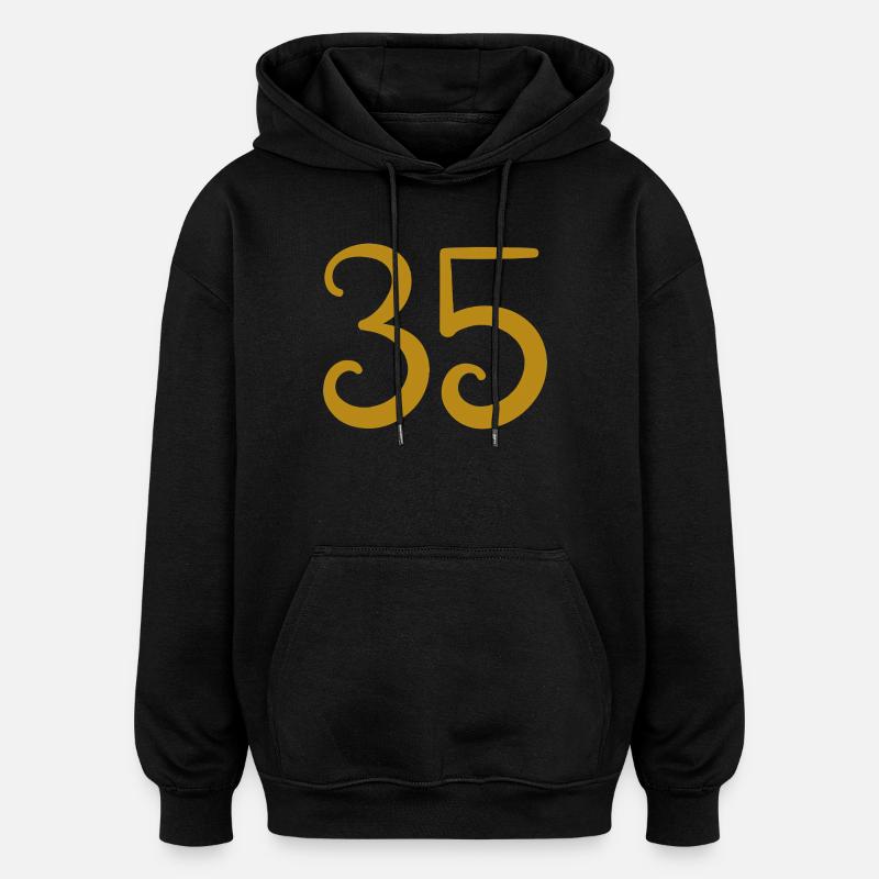 35 - Sweat à capuche oversize unisexe - noir