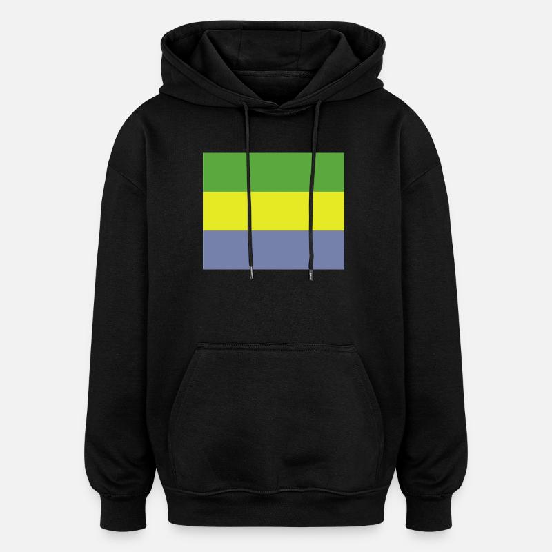 Drapeau gabonais - Sweat à capuche oversize unisexe - noir