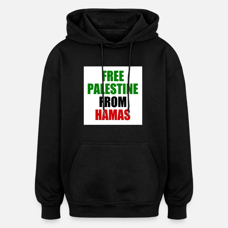 Free palestine - Sweat à capuche oversize unisexe - noir