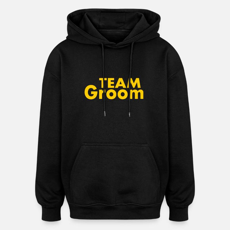 Team groom - Sweat à capuche oversize unisexe - noir