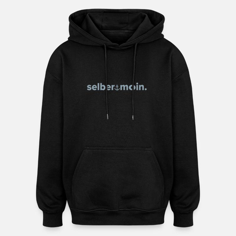 selbermoin - Oversized Unisex Hoodie - Schwarz