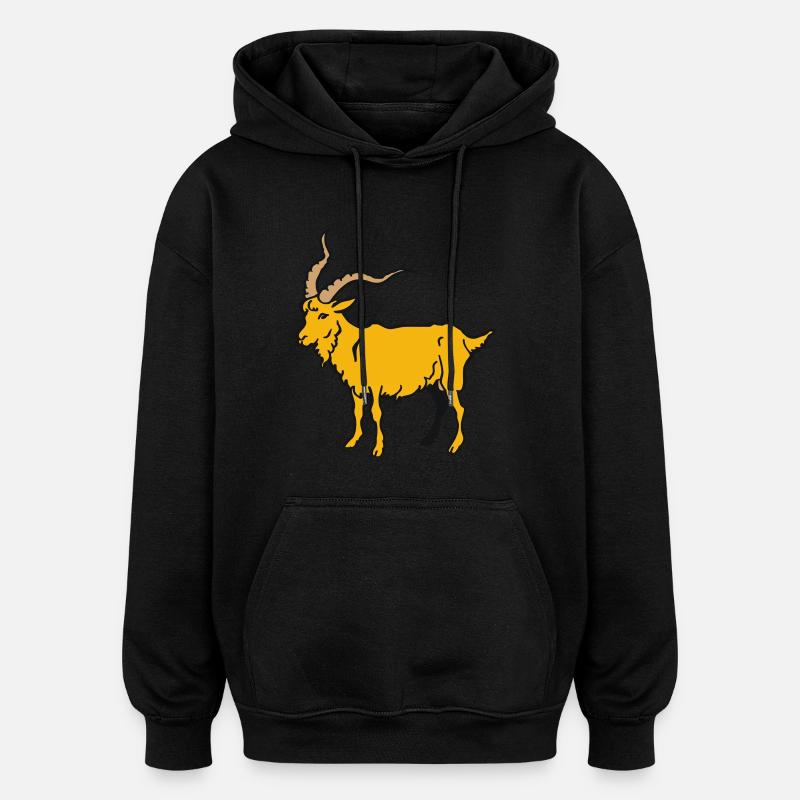 Ziegenbock - Oversized Unisex Hoodie - Schwarz