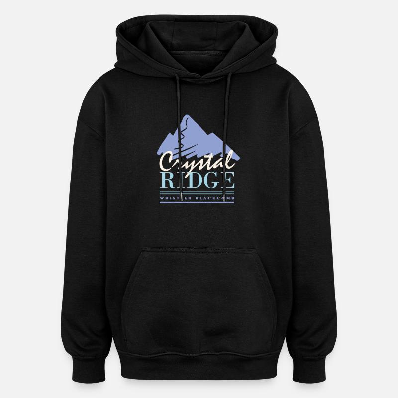 Crystal Ridge - Oversized Unisex Hoodie - black