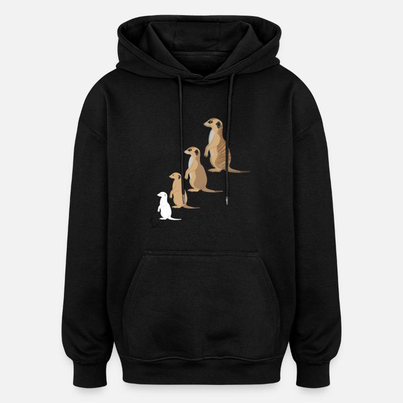 w_erdmaennchen - Oversized Unisex Hoodie - black