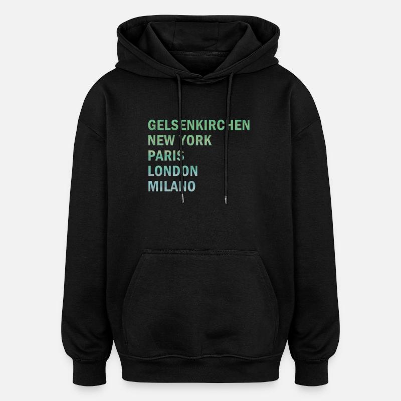 Metropole Gelsenkirchen - Oversized Unisex Hoodie - Schwarz