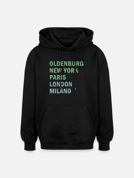 Metropole Oldenburg - Oversized Unisex Hoodie - Schwarz