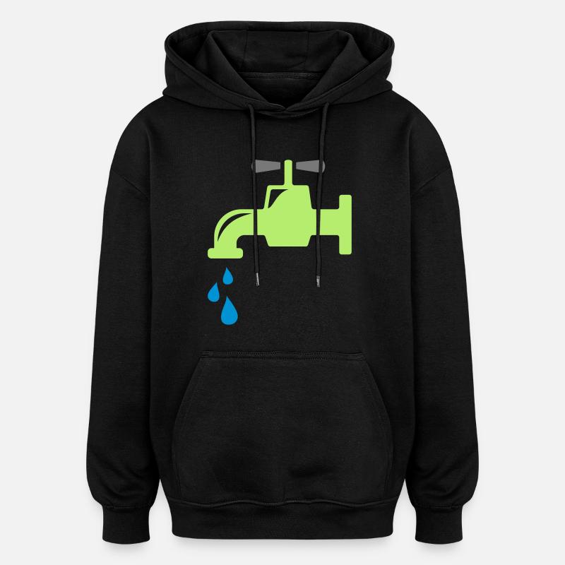 robinet - Sweat à capuche oversize unisexe - noir