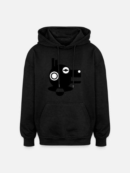 aliencow - Oversized Unisex Hoodie - Schwarz