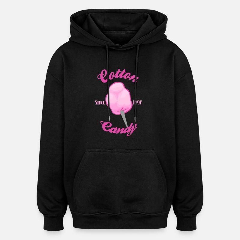 Zuckerwatte 2 - Oversized Unisex Hoodie - Schwarz