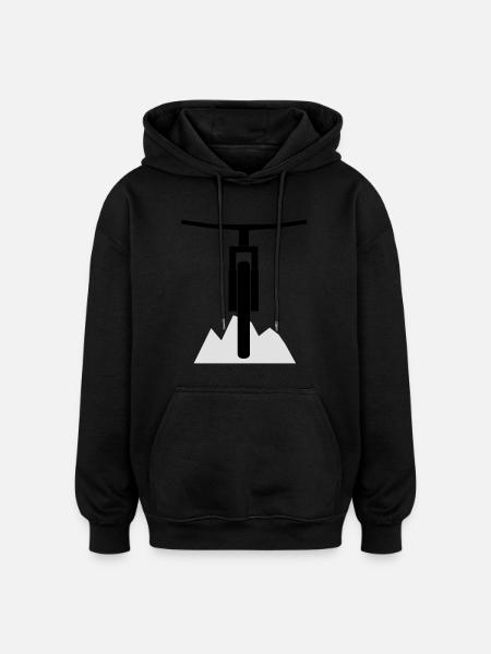 live_to_ride_logo - Oversized Unisex Hoodie - Schwarz