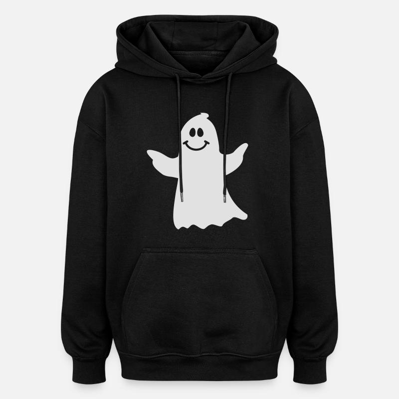 Fantôme - Sweat à capuche oversize unisexe - noir