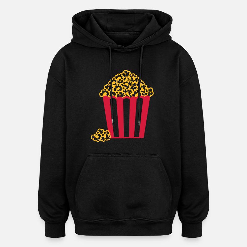 Pop-corn - Sweat à capuche oversize unisexe - noir