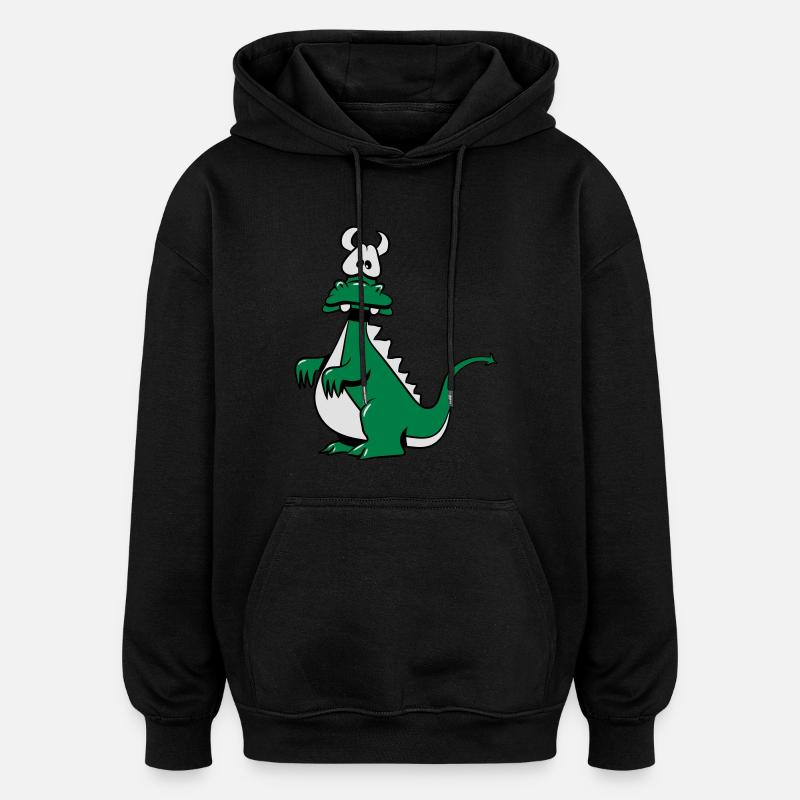 dragon funny - Oversized Unisex Hoodie - black