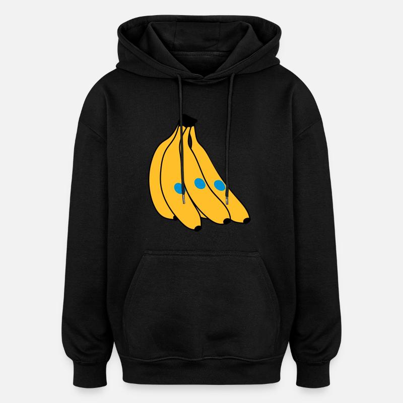 Banane - Sweat à capuche oversize unisexe - noir
