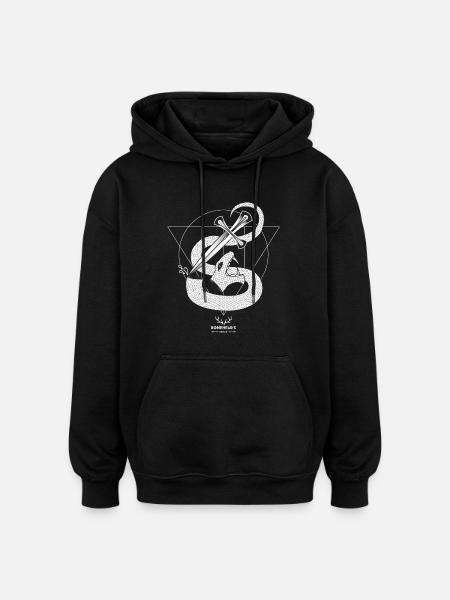 SNAKEHEAD - Oversized Unisex Hoodie - black
