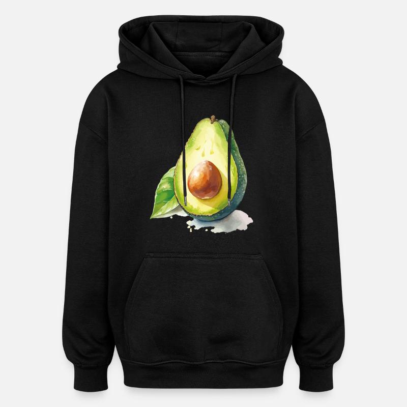 Avocat - Sweat à capuche oversize unisexe - noir