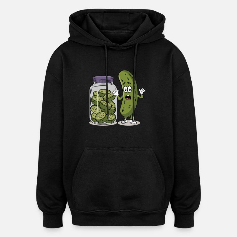 Gurke - Oversized Unisex Hoodie - Schwarz